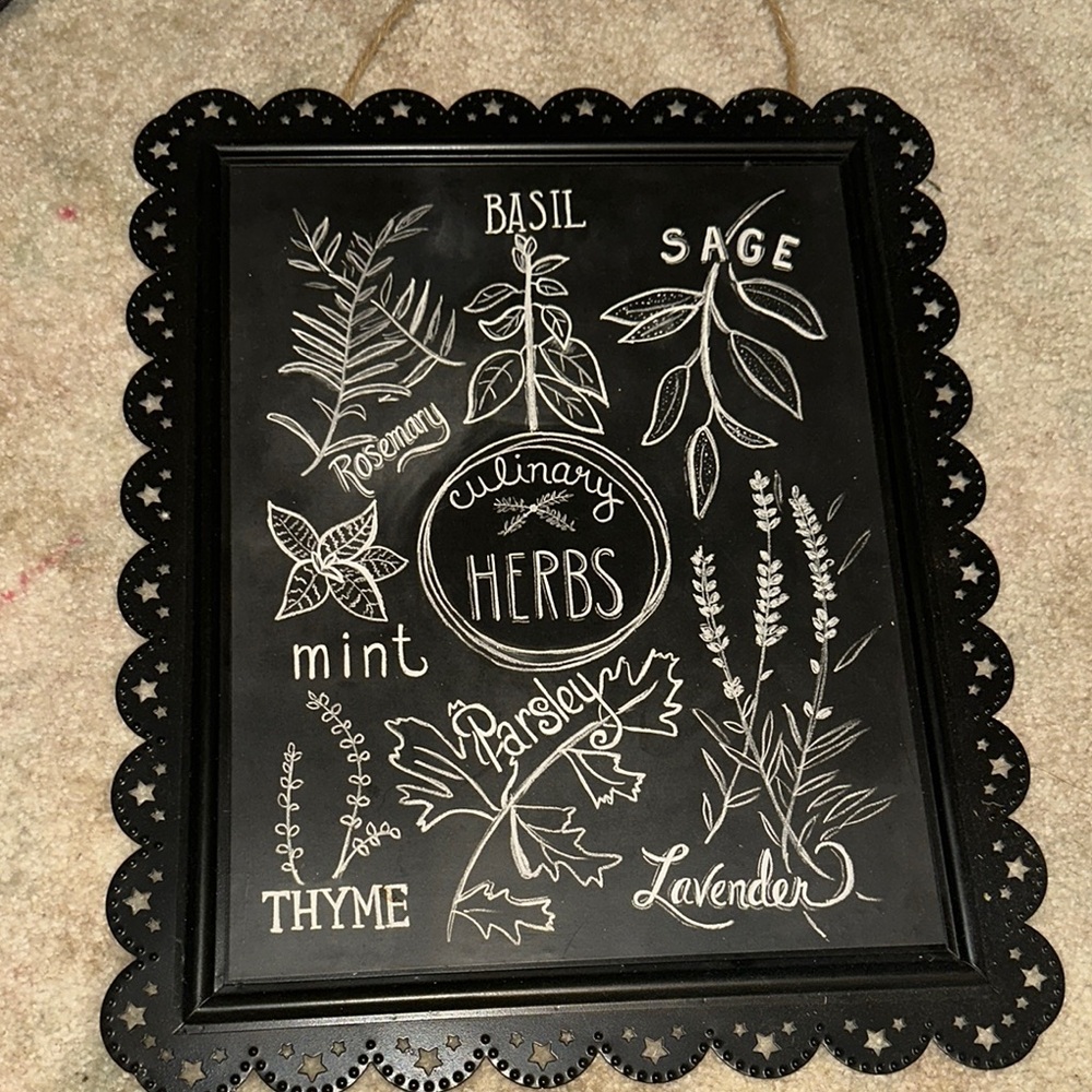 Black Herb Design Wall Art